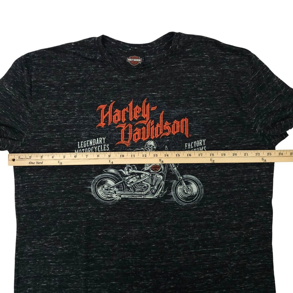 Harley Davidson T Shirt Mens XL Double Sided 2019 Skeleton Biker Bowling Green - Picture 3 of 16